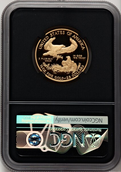 2010-W $25 Half-Ounce Gold Eagle, PR DC Miles Standish 70 NGC