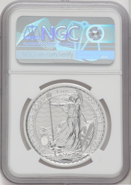 2023 G.B. S2 BRITANNIA-QE II OBVERSE 120TH TO LAST COIN STRUCK 68 NGC