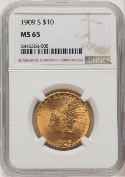 1909-S $10 65 NGC
