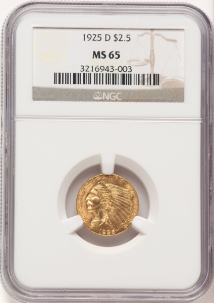 1925-D $2 1/2 65 NGC
