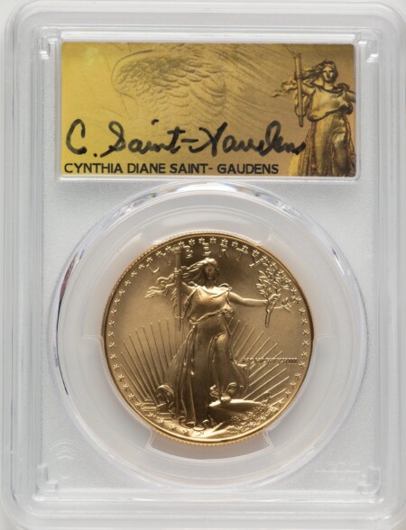 1988 $50 One-Ounce Gold Eagle, MS Saint Gaudens Label 70 PCGS