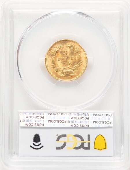 1878 $3 PCGS Secure 63 PCGS