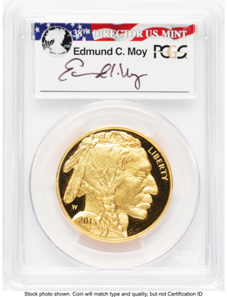 2015-W Proof Gold Buffalo 1 oz FDI Ed Moy Philadelphia 70 PCGS