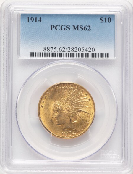 1914 $10 62 PCGS