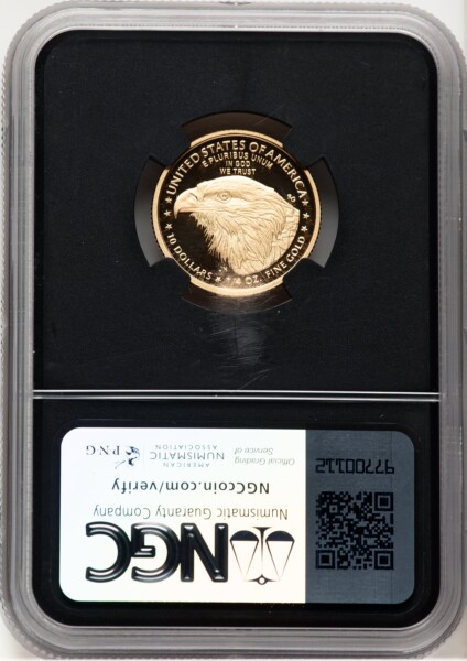 2021-W Type 2 Proof Gold Eagle 1/4 oz FDI Anna Cabral Prestige Treasurer Series Blk Core 70 NGC