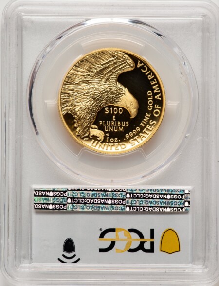 2019-W G$100 American Liberty High Relief, Enhanced, PL WP Mint Hoard Struck at West Point Label 70 PCGS