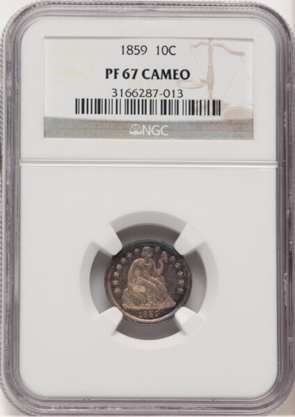 1859 10C, CA 67 NGC