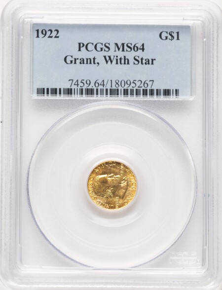 1922 G$1 Grant, With Star 64 PCGS