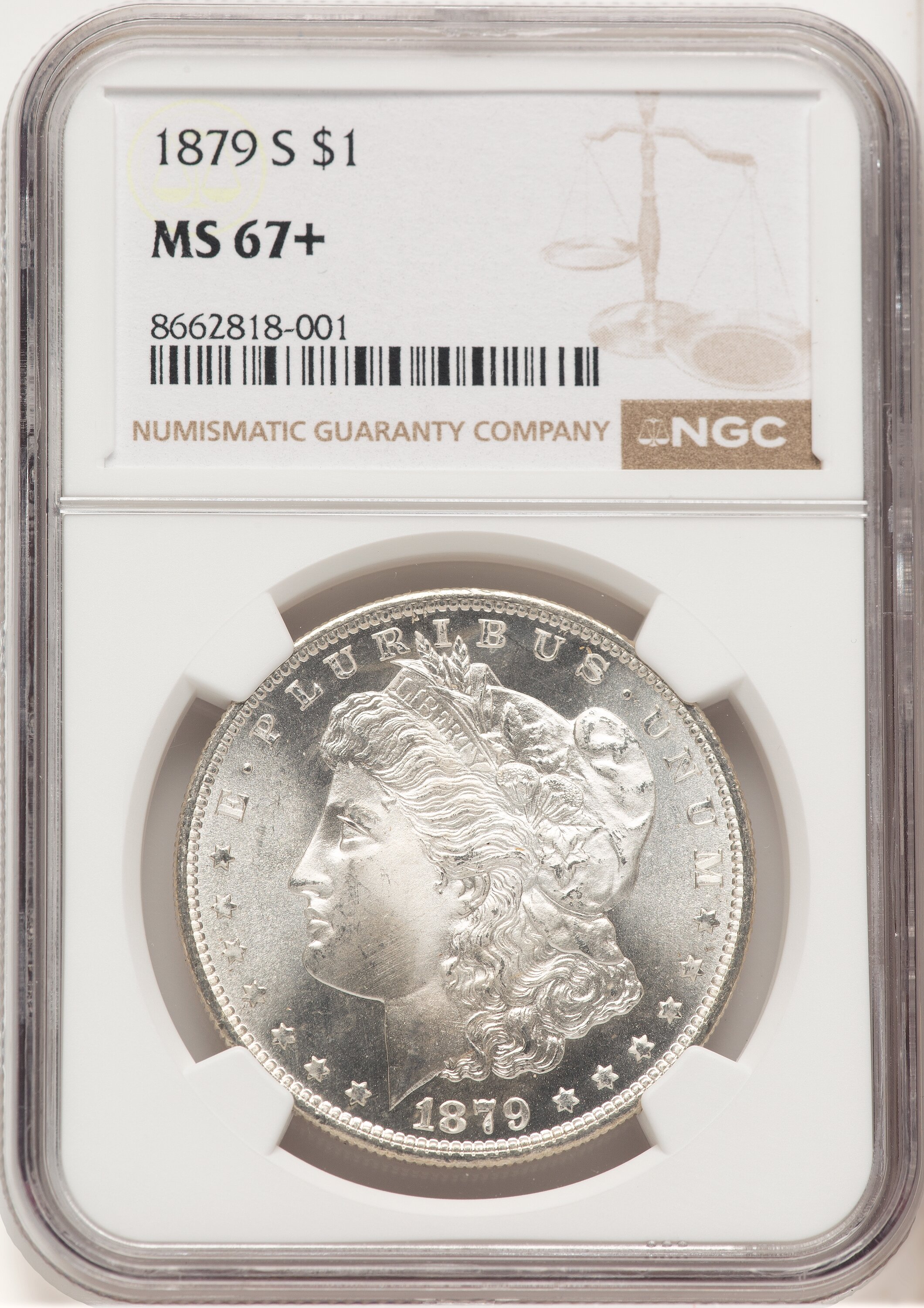 1879-S S$1 NGC Plus 67 NGC
