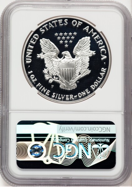 1993-P Proof Silver Eagle 1 oz Brown Label 70 NGC