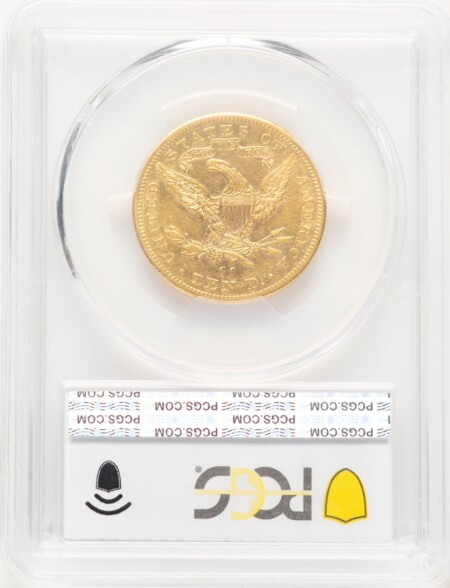 1884-CC $10 PCGS Secure Blue Gradient 53 PCGS