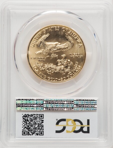 1995 $50 One-Ounce Gold Eagle, MS Blue Gradient 70 PCGS