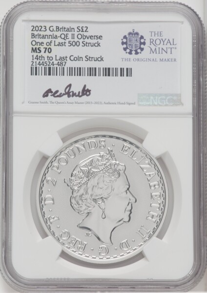 2023 G.B. S2 BRITANNIA 2 COIN KING AND QUEEN SET #14 70 NGC