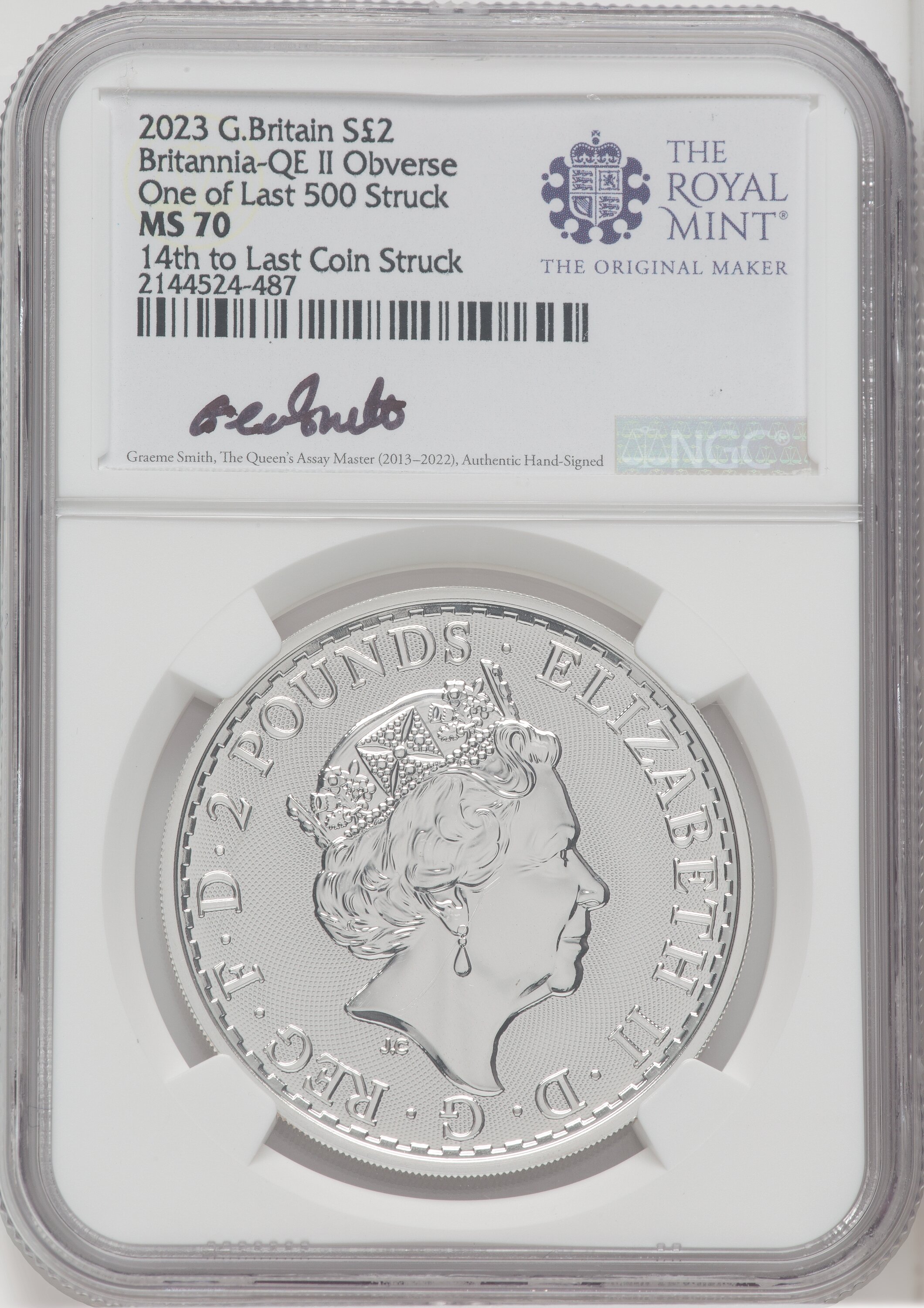 2023 G.B. S2 BRITANNIA 2 COIN KING AND QUEEN SET #14 70 NGC