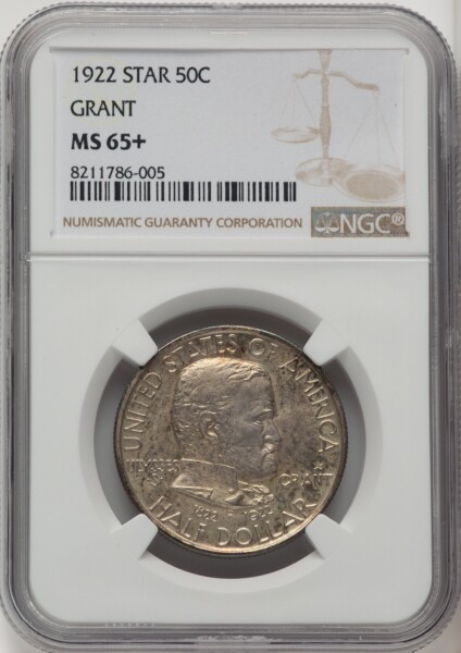 1922 50C Grant With Star, MS NGC Plus 65 NGC