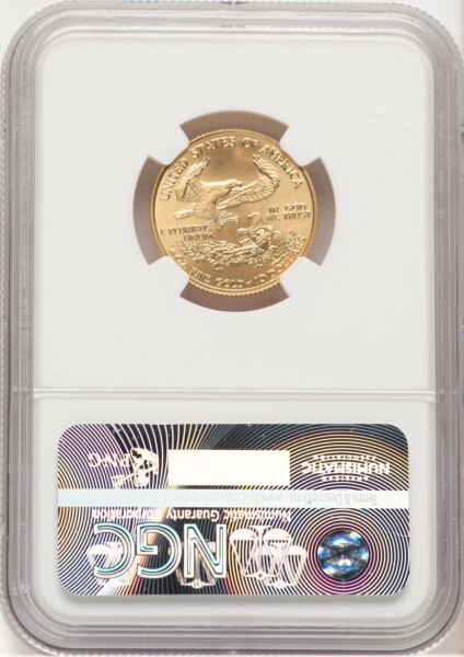2006-W Burnished Gold Eagle 1/4 oz Brown Label 70 NGC