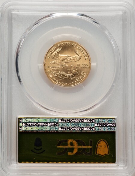 2008-W $10 Quarter-Ounce Gold Eagle, MS Gold Foil 70 PCGS
