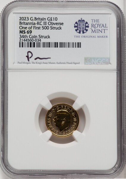2023 G.B. G10 BRITANNIA-KC III OBVERSE 34TH COIN STRUCK 69 NGC