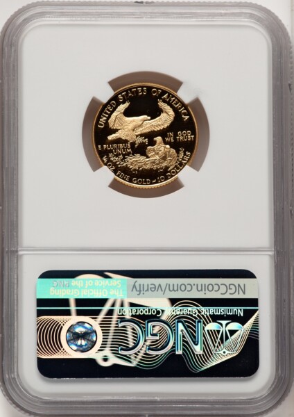 1994-W $10 Quarter-Ounce Gold Eagle, PR, DC John Mercanti 70 NGC