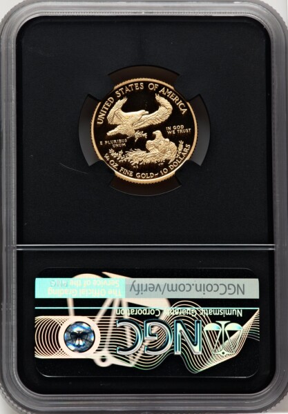 2017-W $10 Quarter-Ounce Gold Eagle, PR, DC Miles Standish 70 NGC