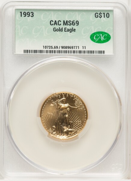 1993 Gold Eagle 1/4 oz Non Designation 69 CACG