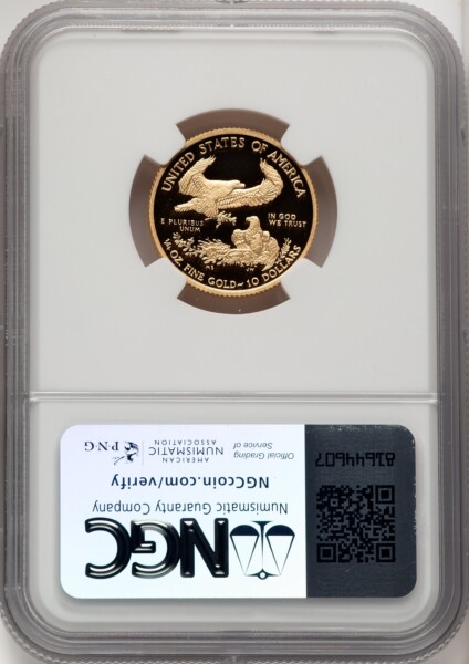 2020-W $10 Quarter-Ounce Gold Eagle, DC Ed Moy 70 NGC