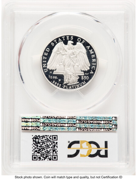 2008-W Proof Platinum Eagle 1/2 oz Blue Gradient 70 PCGS