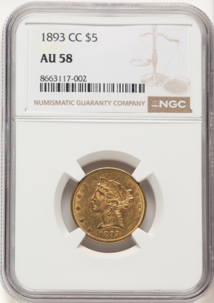 1893-CC $5 58 NGC