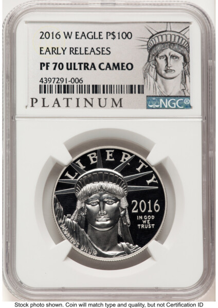 2016-W Proof Platinum Eagle 1 oz ER American Liberty Series Label 70 NGC