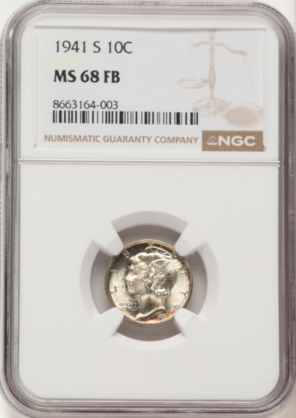1941-S 10C, FB 68 NGC