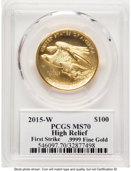 2015-W G$100 American Liberty High Relief FS Ed Moy 70 PCGS
