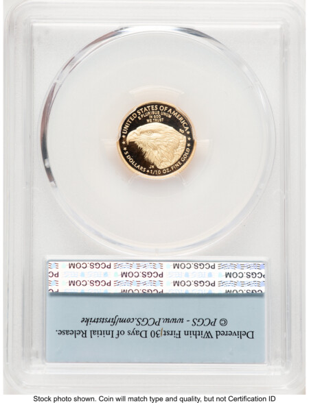 2024-W Proof Gold Eagle 1/10 oz FS Flag 70 PCGS