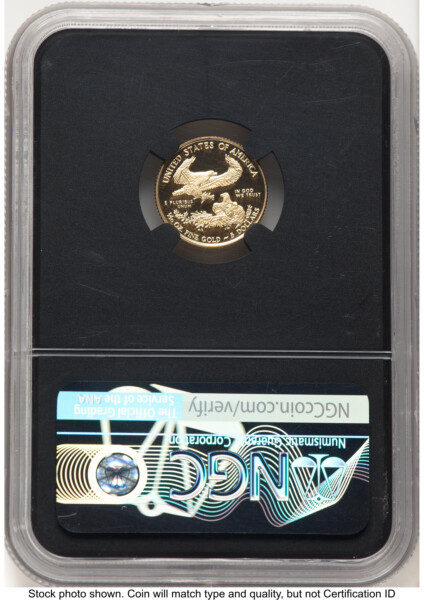 2018-W Proof Gold Eagle 1/10 oz FDI John Mercanti Blk Core 70 NGC