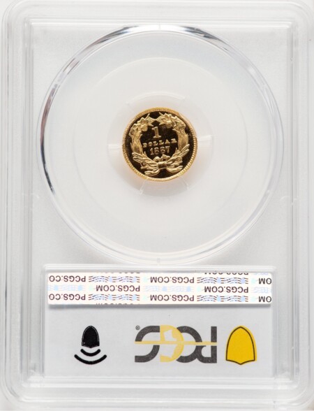 1887 G$1, DC PCGS Secure 64 PCGS