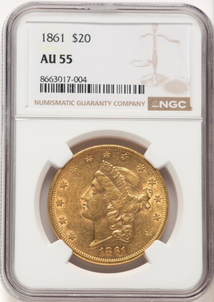 1861 $20 55 NGC