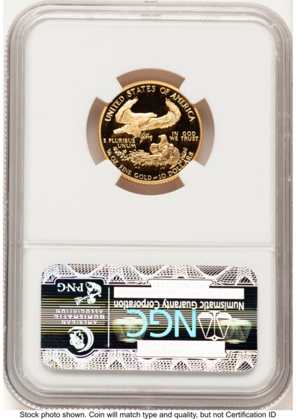 1993-P Proof Gold Eagle 1/4 oz Brown Label 70 NGC