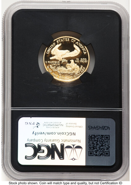 2007-W Proof Gold Eagle 1/4 oz Anna Cabral Prestige Treasurer Series Blk Core 70 NGC