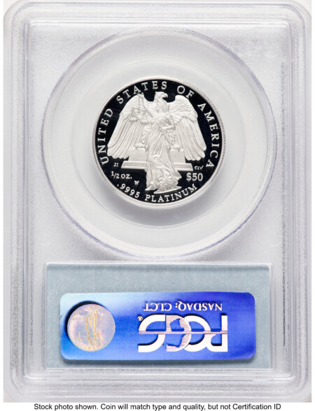 2008-W Proof Platinum Eagle 1/2 oz Blue Label 70 PCGS