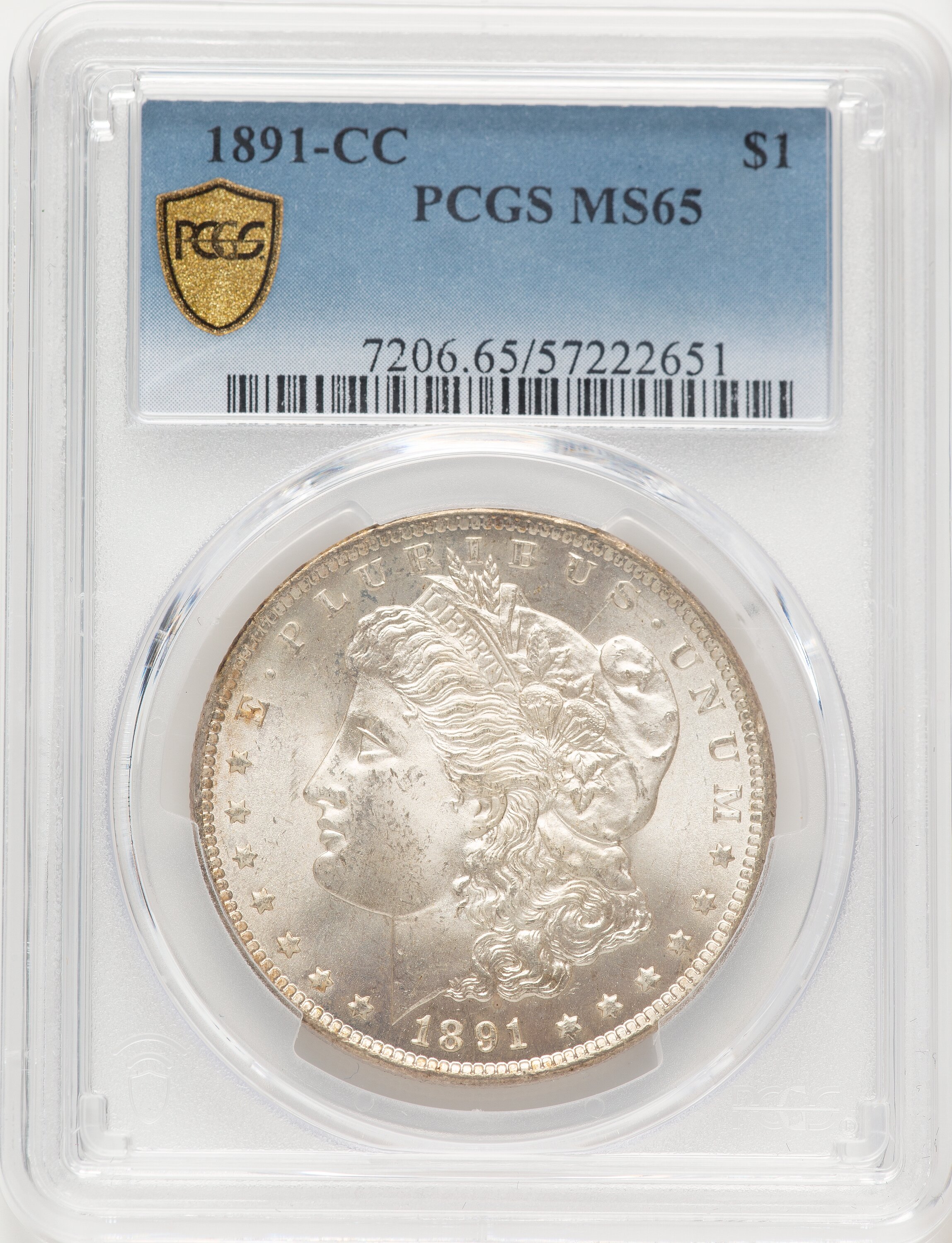 1891-CC S$1 PCGS Secure 65 PCGS