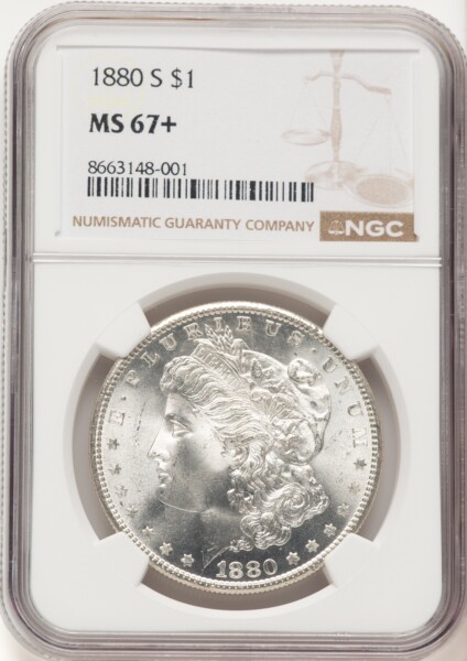 1880-S S$1 NGC Plus 67 NGC