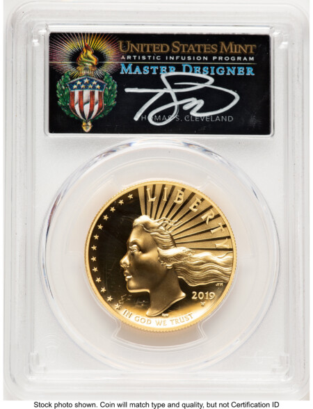 2019-W G$100 American Liberty High Relief, Enhanced, PL  WP Mint Hoard Thomas Cleveland 70 PCGS