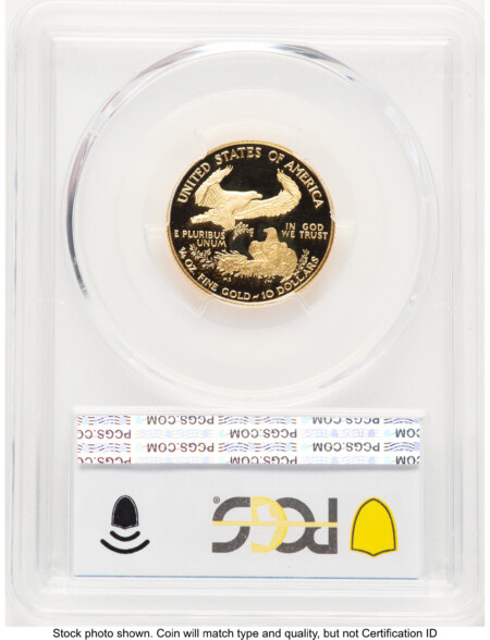 1995-W Proof Gold Eagle 1/4 oz Blue Gradient 70 PCGS