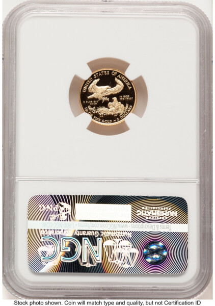 2016-W Proof Gold Eagle 1/10 oz ER Blue 70 NGC