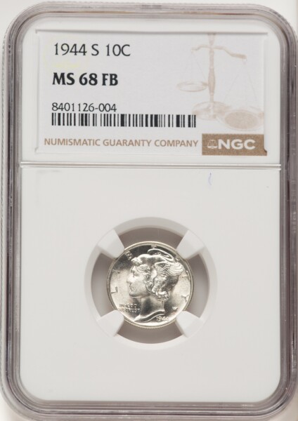 1944-S 10C, FB 68 NGC