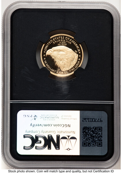 2021-W Type 2 Proof Gold Eagle 1/4 oz FDI Anna Cabral Prestige Treasurer Series Blk Core 70 NGC