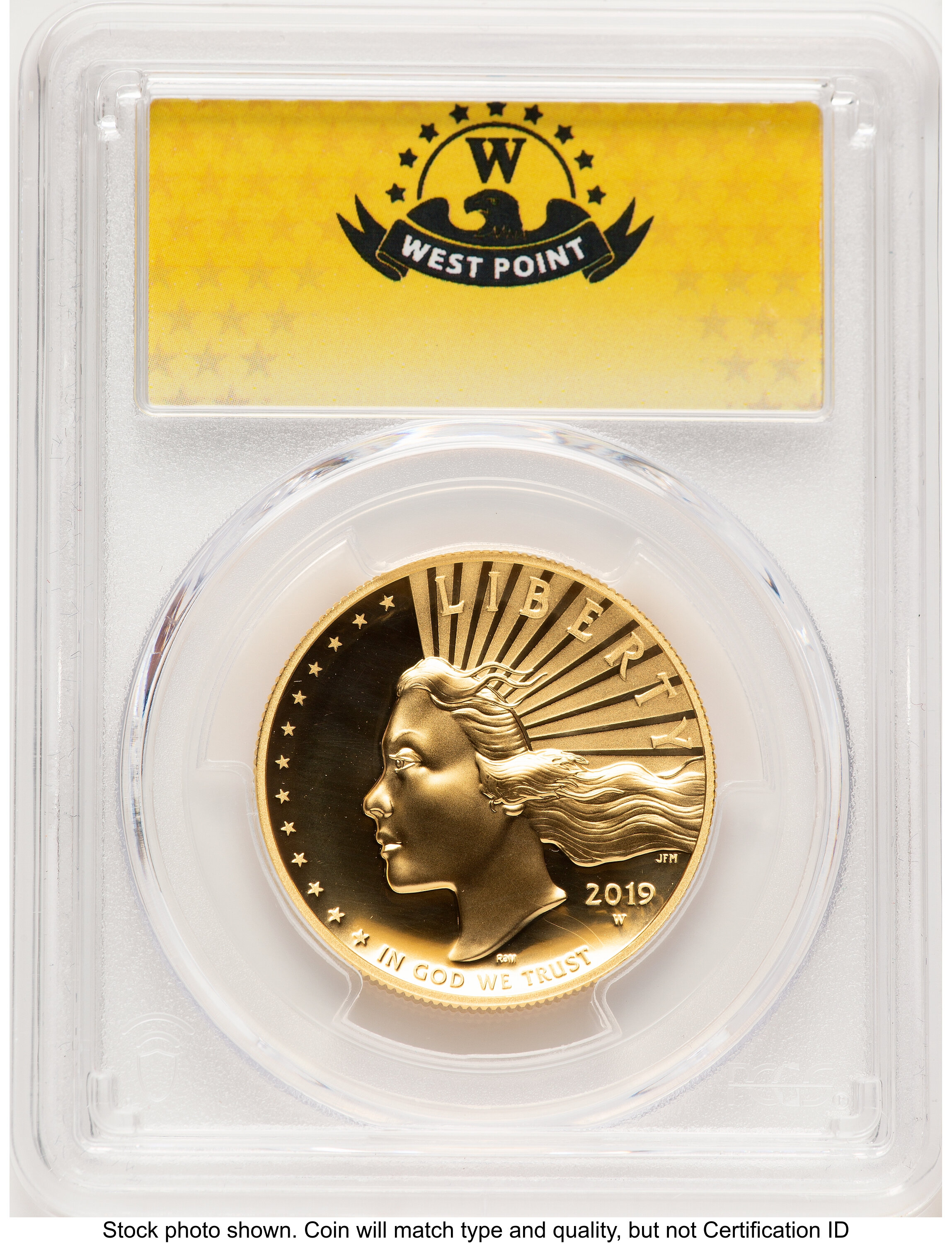 2019-W G$100 American Liberty High Relief, Enhanced, PL  WP Mint Hoard Label 70 PCGS