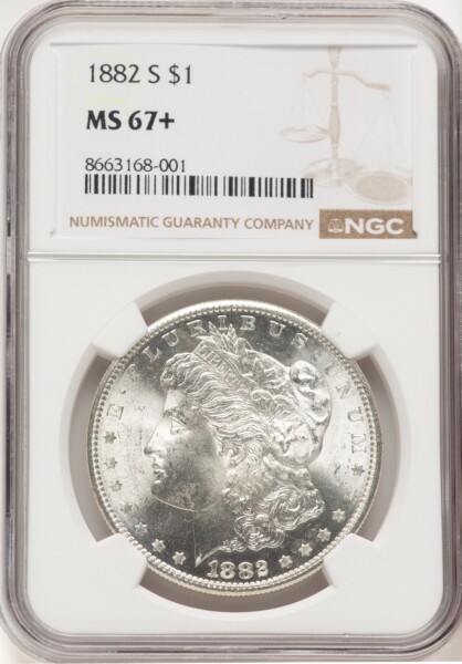 1882-S S$1 NGC Plus 67 NGC