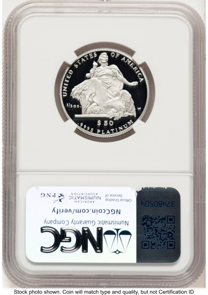 2004-W Proof Platinum Eagle 1/2 oz Brown Label 70 NGC