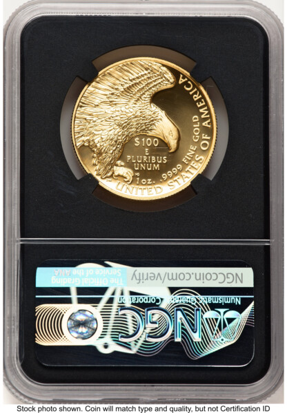 2019-W G$100 American Liberty High Relief, Enhanced 2021 US Mint Auction Mike Castle Blk Core 70 NGC