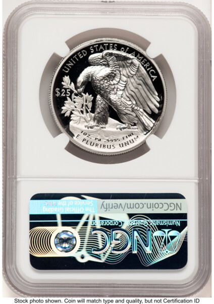 2021-W Palladium Eagle 1 oz, PR Ed Moy 70 NGC